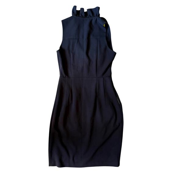 Andrew Marc Black Midi Dress Sleeveless Ruffle Tank Dress Size 2 Career Work - Picture 2 of 11